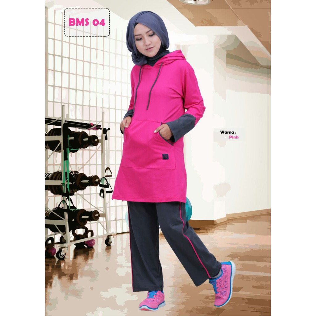 BUSANA MUSLIM MODERN BBM16999 Baju Olah Raga Muslimah Murah Believe BMS 04 MURAH