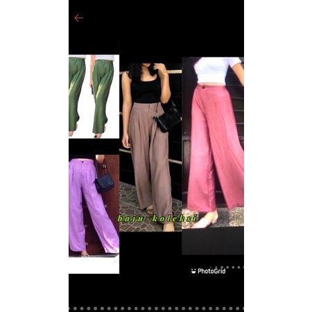 Celana Highwaist Kulot Hawai Bahan Rayon
