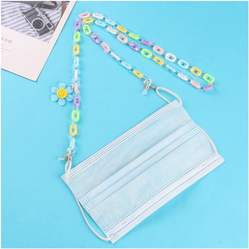 Eyeglasses Chain Mask Lanyard Chain Dual-Use Candy Color Chain Children's Mask Anti-off Chain