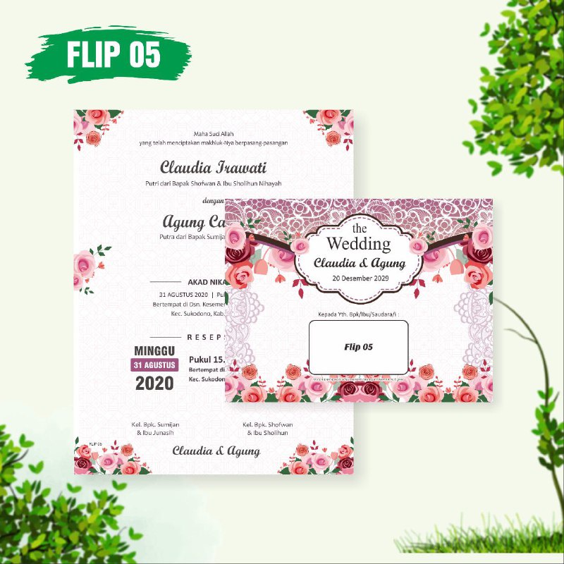 Undangan Flip MURAH