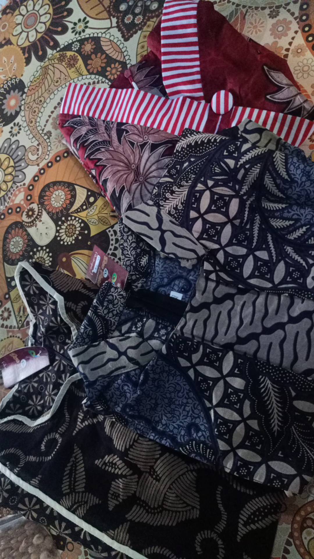 Atasan Batik Wanita Blouse Batik Dua Putri  S-m-l-xl-xxl-3l-4l-5l  Daun Kembar