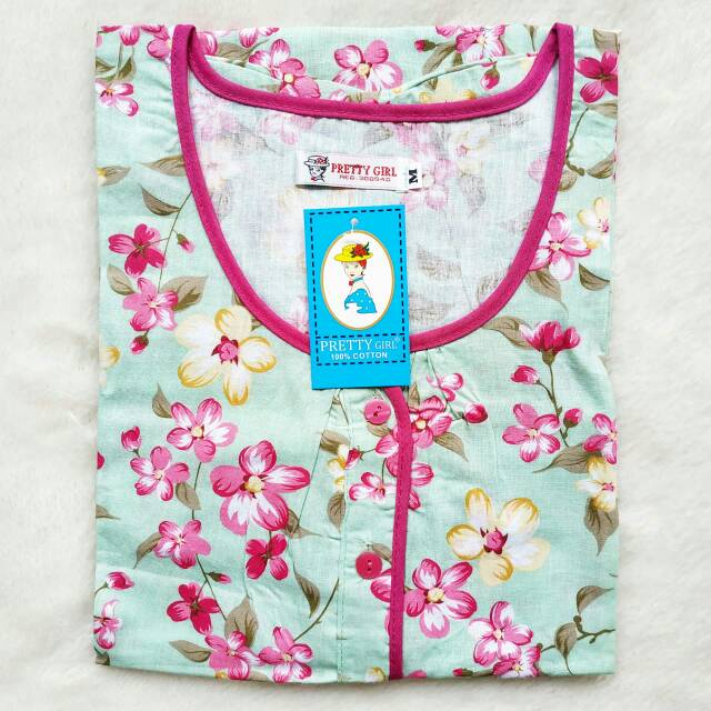 DASTER PRETTY GIRL | SIZE M | KATUN JEPANG SHABBY| KANCING DEPAN | BUSUI FRIENDLY