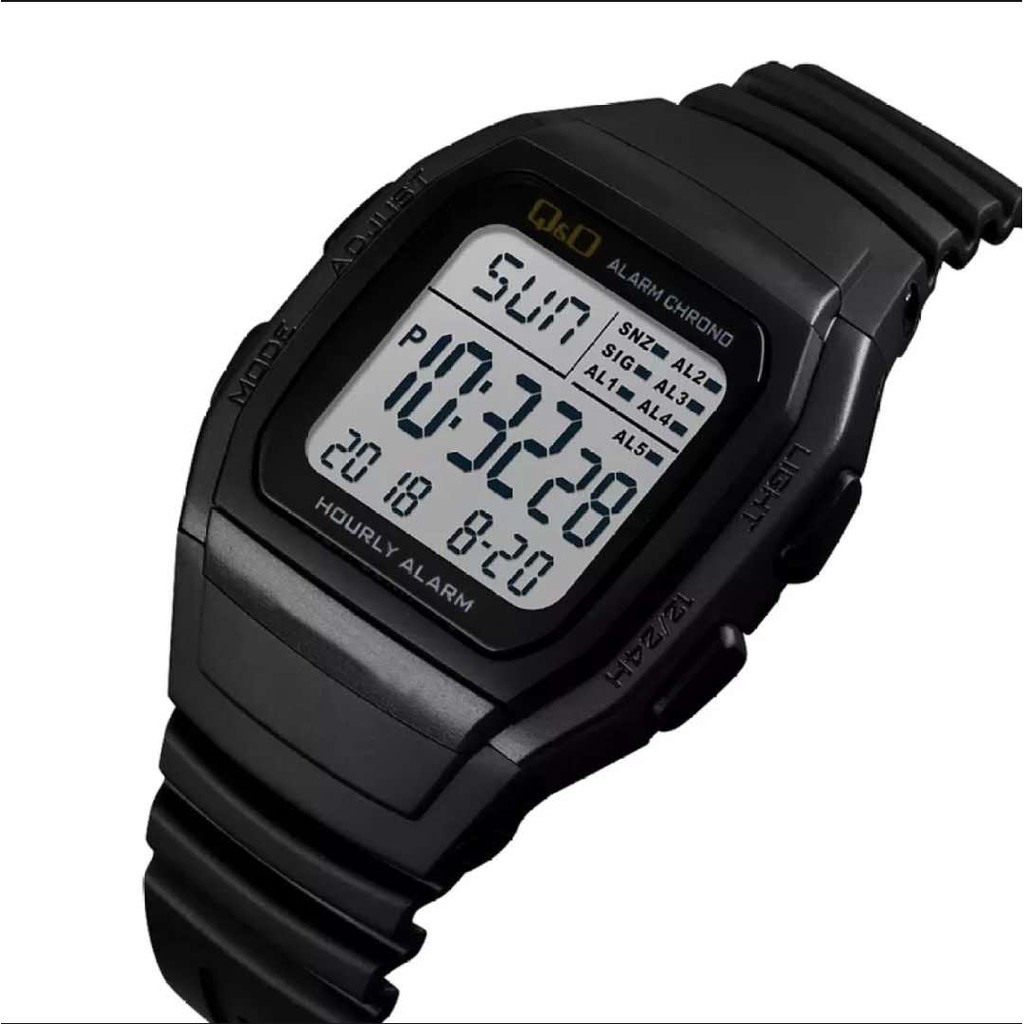 Jam Tangan Wanita Sporty Digital Strap Rubber Case Kotak QQ-145