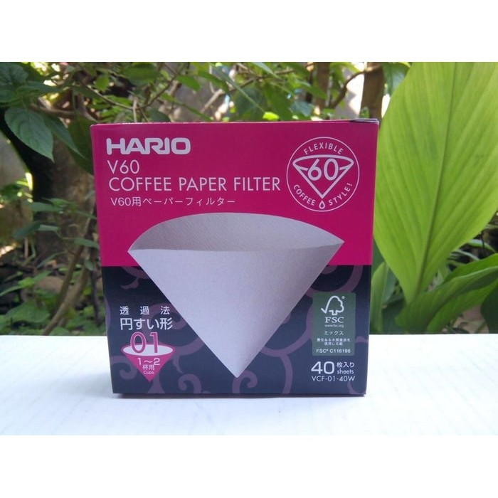 

Hot Sale Alat Kopi Manual Brew Hario V60 Filter Paper 01 White 40 lembar