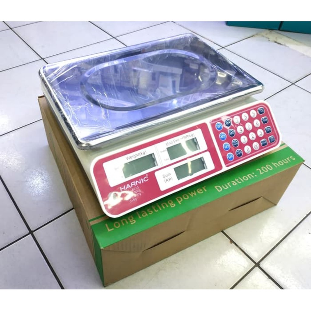 Timbangan Digital HARNIC HELES HL8013 with Price ORIGINAL - Laundry Buah Paket