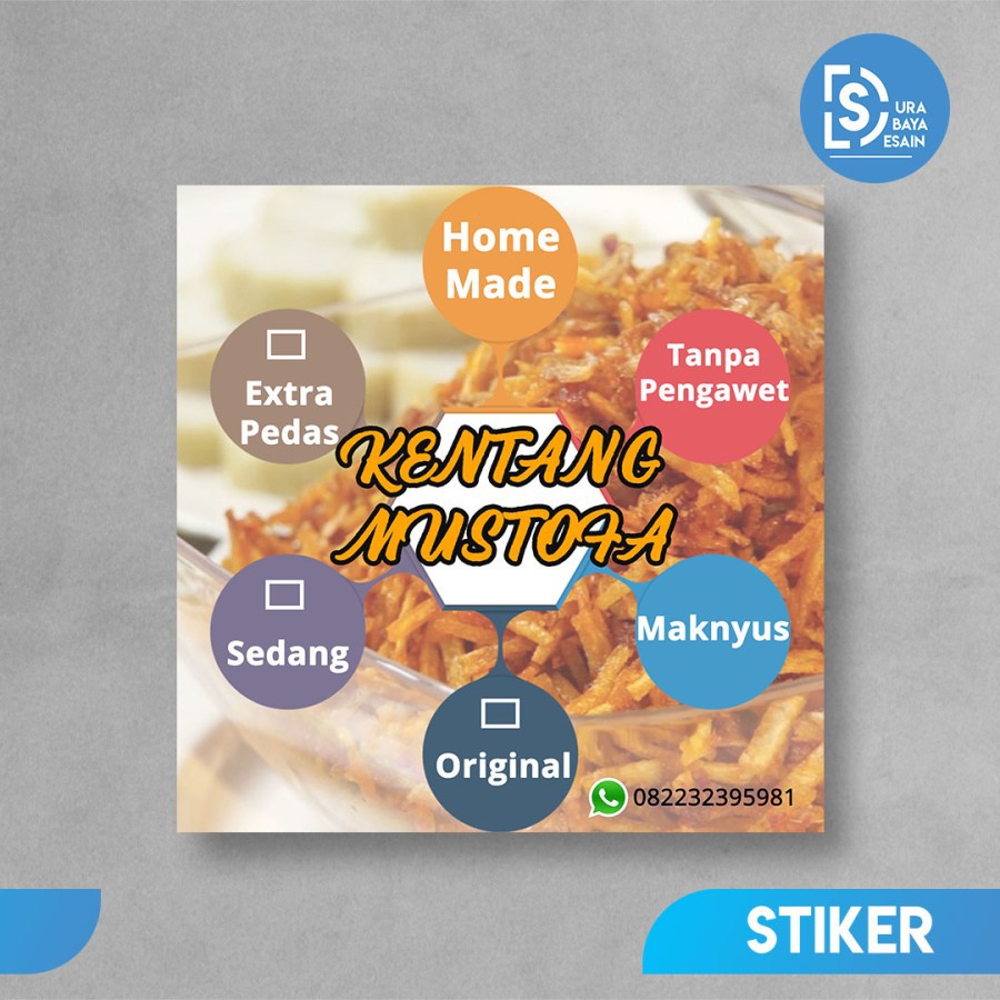 

Cetak Stiker Label Makanan Bahan Bontac A3 + Cut