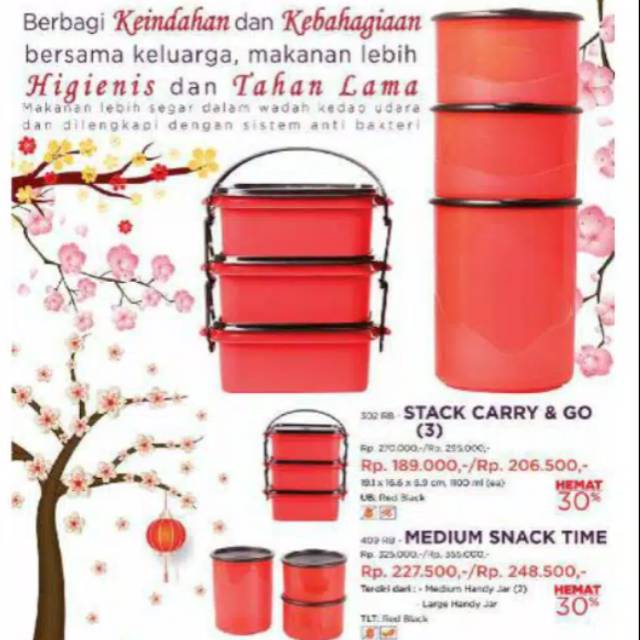 

Medium Snack Time Red-Black - TwinTulipware