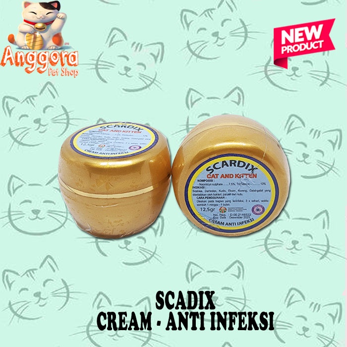 Cream anti Infeksi dan Penyakit Kulit pada Kucing SCARDIX 12,5gr Cream