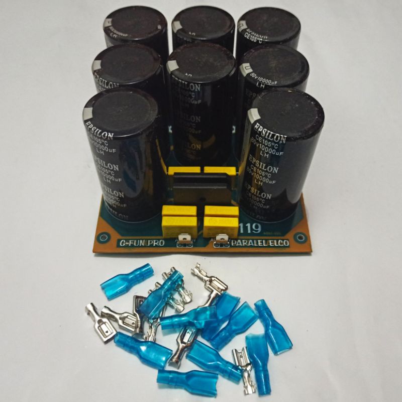KIT PSU 8 Elco Epsilon 10000uF 80V Original Plus Skun