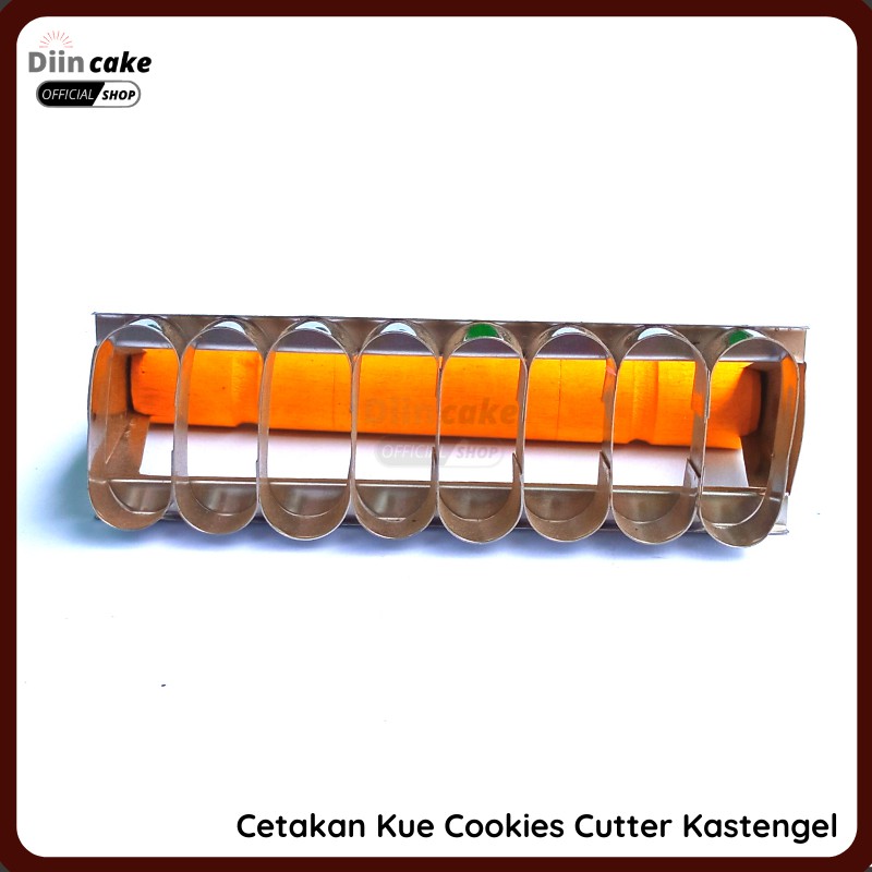 Cetakan Kue Nastar Kering Cookie Cutter Kastengel Oval Stainless / Cetakan Roti Kacang Nastar Oval