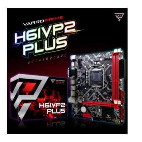 Motherboard varro prime H61vp2 plus h61 intel b75 ddr3 lga 1155 sata 3.0 nvme m2 gigabit lan micro atx - mainboard lga155