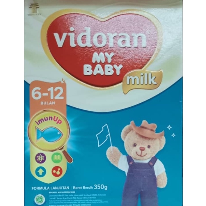 Vidoran My Baby 6-12 Bulan (350gr) / Vidoran My Baby 6-12 Bulan Imun Up Susu Formula 350 gr / Susu A