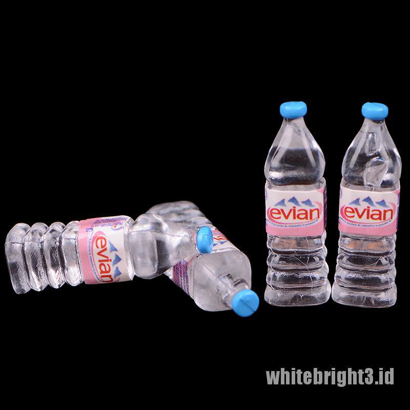 (white3) 4pcs / Set Mainan Miniatur Botol Minum Skala 1: 12 Untuk Dekorasi Rumah Boneka
