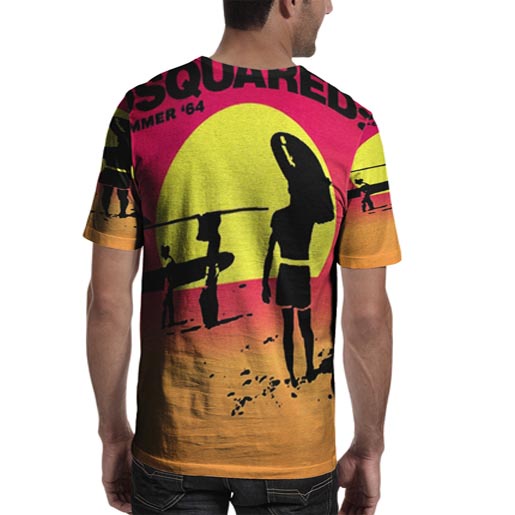 Kaos Fullprint Dsquared2 Tshirt Bahan Polyester Jersey RARE T-SHIRT [BISA COD] New Casual Tees Full 