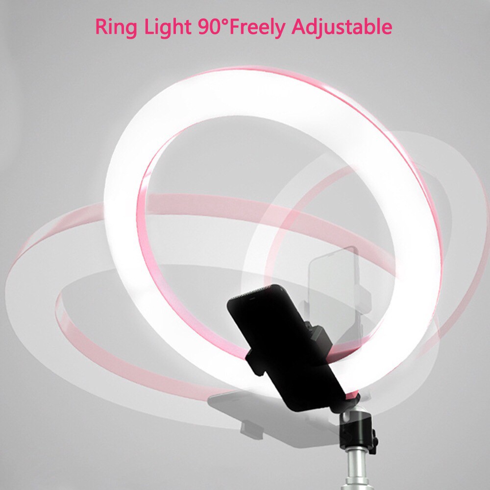 ✅ Lampu LED Ring Light Selfie 3Mode Dimmable Adjustable untuk Kamera /Foto/Studio/Video