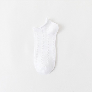 SF - Kaos Kaki Ankle Cute Kaos Kaki Pendek Polos dan Motif Semata Kaki Import Murah Motif Polos-WHITE ORNAMEN