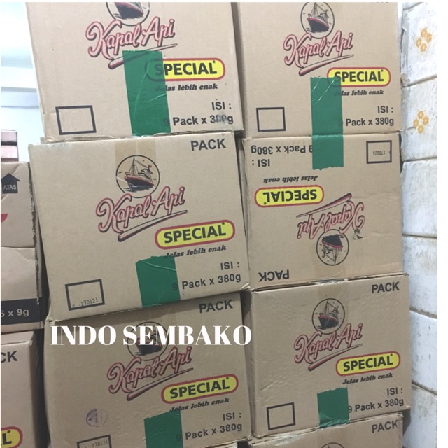 

Kopi kapal api 9 pack x 350g dus / Kopi Kapal Api 350g spesial karton / Kopi Special Kapal Api dus