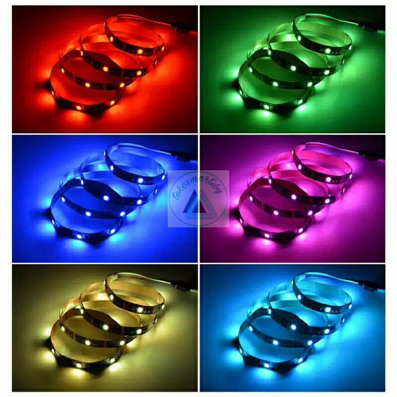 LED STRIP WATERPROOF  5050 / 2835 12V 10 METER RGB LENGKAP REMOTE BESAR