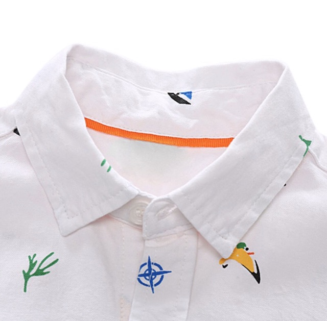 Baju katun kemeja Lengan Pendek Anak Laki Laki