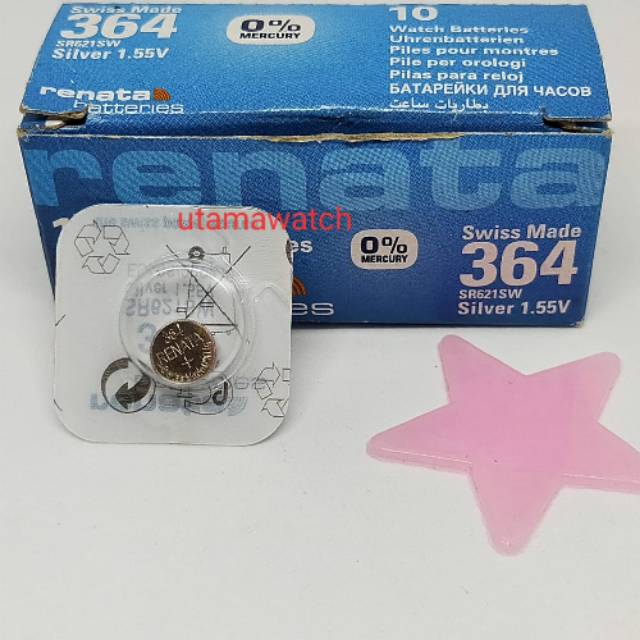 Baterai Renata 364 SR621SW  Original Baterai Jam Tangan Tipe SR621 364  LR60