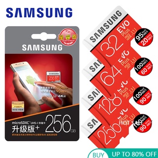 Samsung Microsd Card 64GB 128GB 256G 512GB 100Mb / s Class10 EVO Plus Micro SDHC SDXC Mini Flash