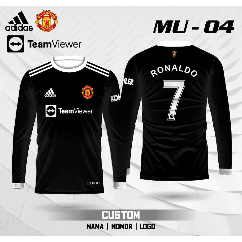 Jersey mu cr7 baju kaos cristiano ronaldo lengan panjang