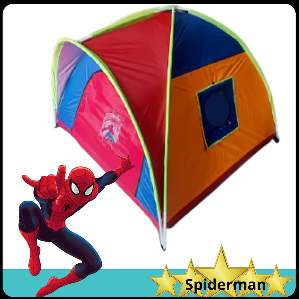 TENDA ANAK KARAKTER SPIDERMAN 140X140 CM _ TENDA MAINAN ANAK MURAH _ KEMAH KEMAHAN