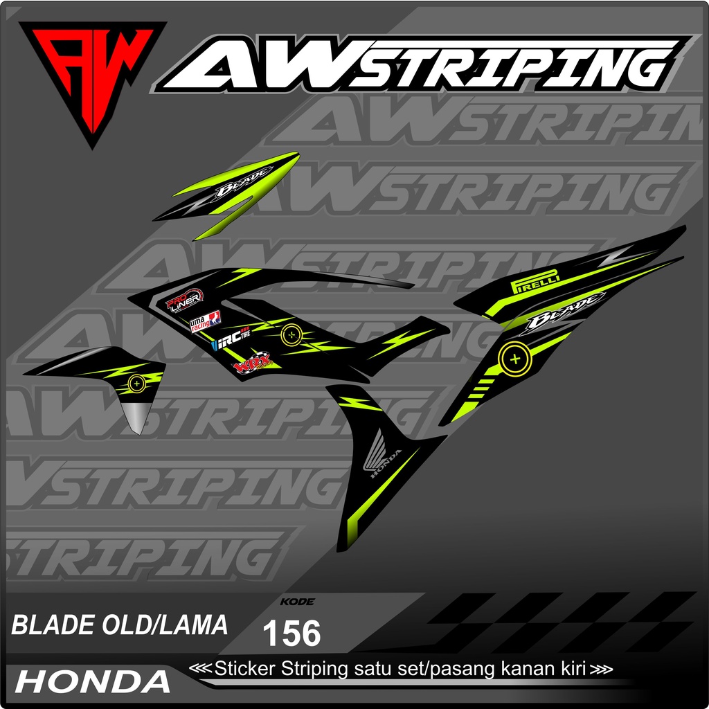 Sticker Striping Blade old / lama Semi Full - Sticker Striping Honda Blade old