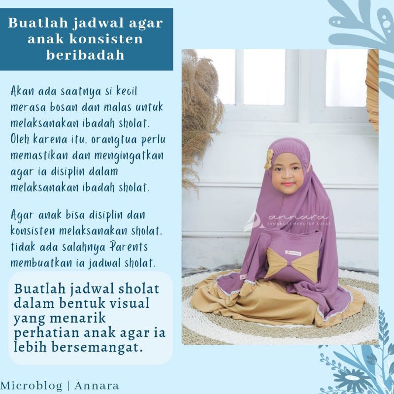 Mukena Anak Markisa prayer Jersey Zoya set Free Sajadah