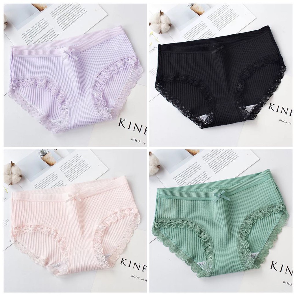 Fashion wanita One Piece Mulus Cotton Celana Briefs Elastis Seamless Mid Waist Bahan untuk Wanita