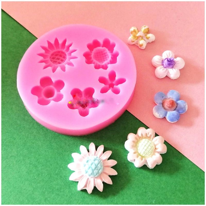 Cetakan Silicone Flower 4 / SM Flower 4 / Cetakan Coklat Puding Silikon