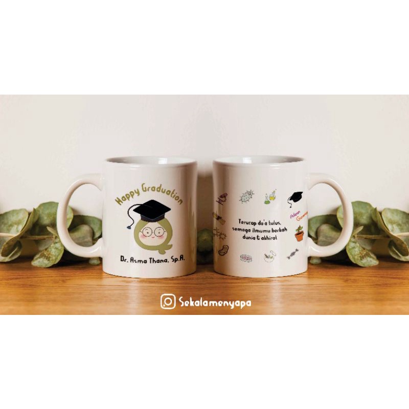 Mug Wisuda/Kado Wisuda/Hampers Wisuda/Mug Lucu