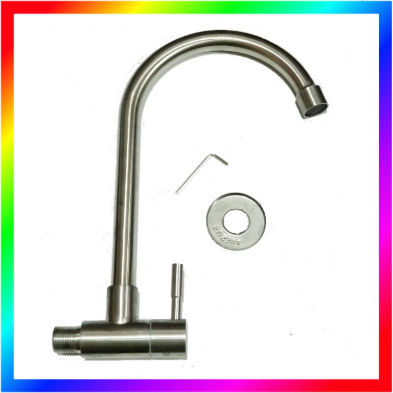 KERAN KRAN AIR ANGSA MOZILLA STAINLESS STEEL 1/2 INCI SUS 304