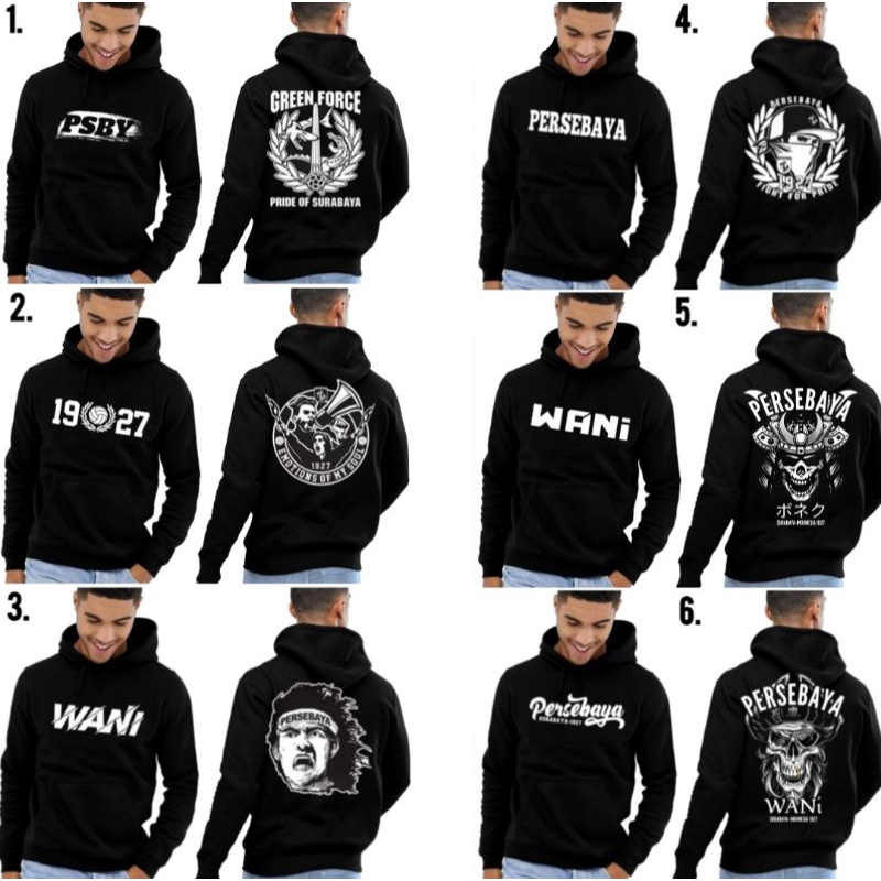 Jaket Persebaya Surabaya / Hoodie Bonek Green Force Persebaya