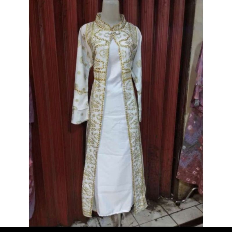 COUPLE GAMIS SONGKET PUTIH