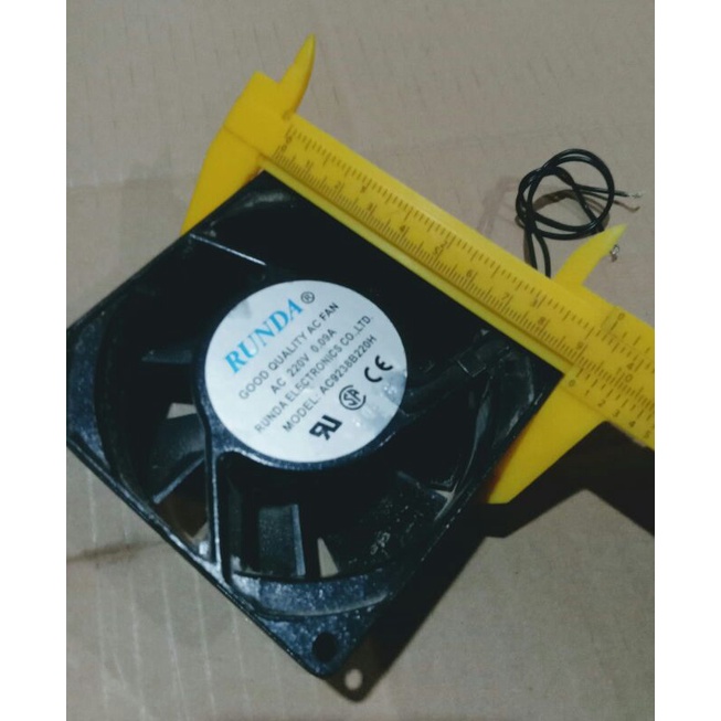 Cooling Fan / RUNDA Fan AC 220V - 0,09a ukuran 9,2cm tebal  3,8cm