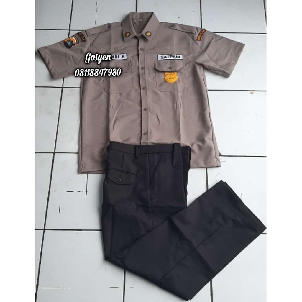 Baju PDH satpam/baju satpam terbaru/Setelan satpam PDH/baju satpam polosan