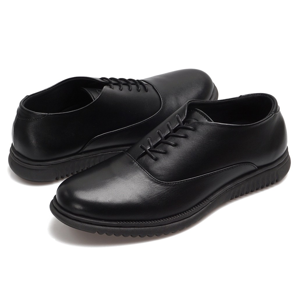 London 2.0 Full Black (Kulit Asli) - Sepatu Formal Pantofel Pria Kulit Asli Kasual Kerja Kuliah Oxford Pantopel Cowok Original