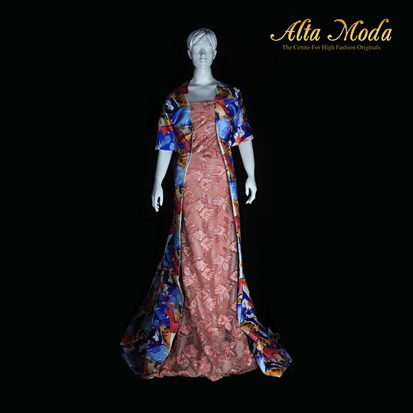 

Alta Moda Kain Tile Bordir Motif Floral Bordir - Dusty Pink (1M)