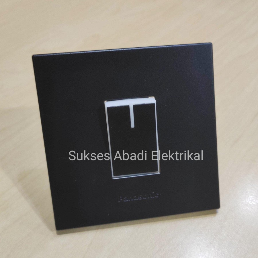 SAKLAR HOTEL PANASONIC SINGLE / TUNGGAL KECIL BLACK / HITAM STYLE E