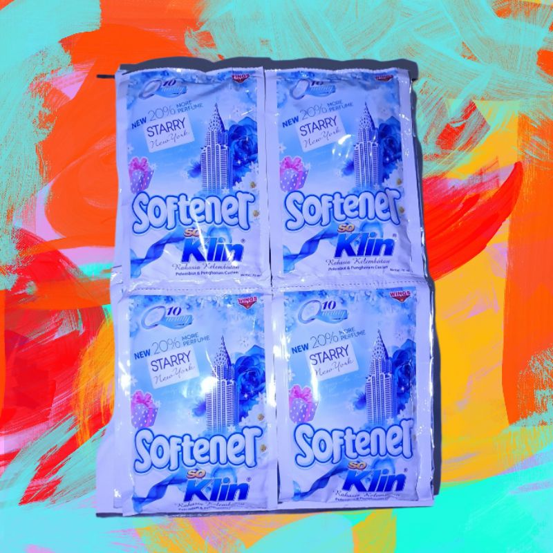 SoKlin Softener Sachet Love in Paris 1 Renceng 12 pcs 70 ml