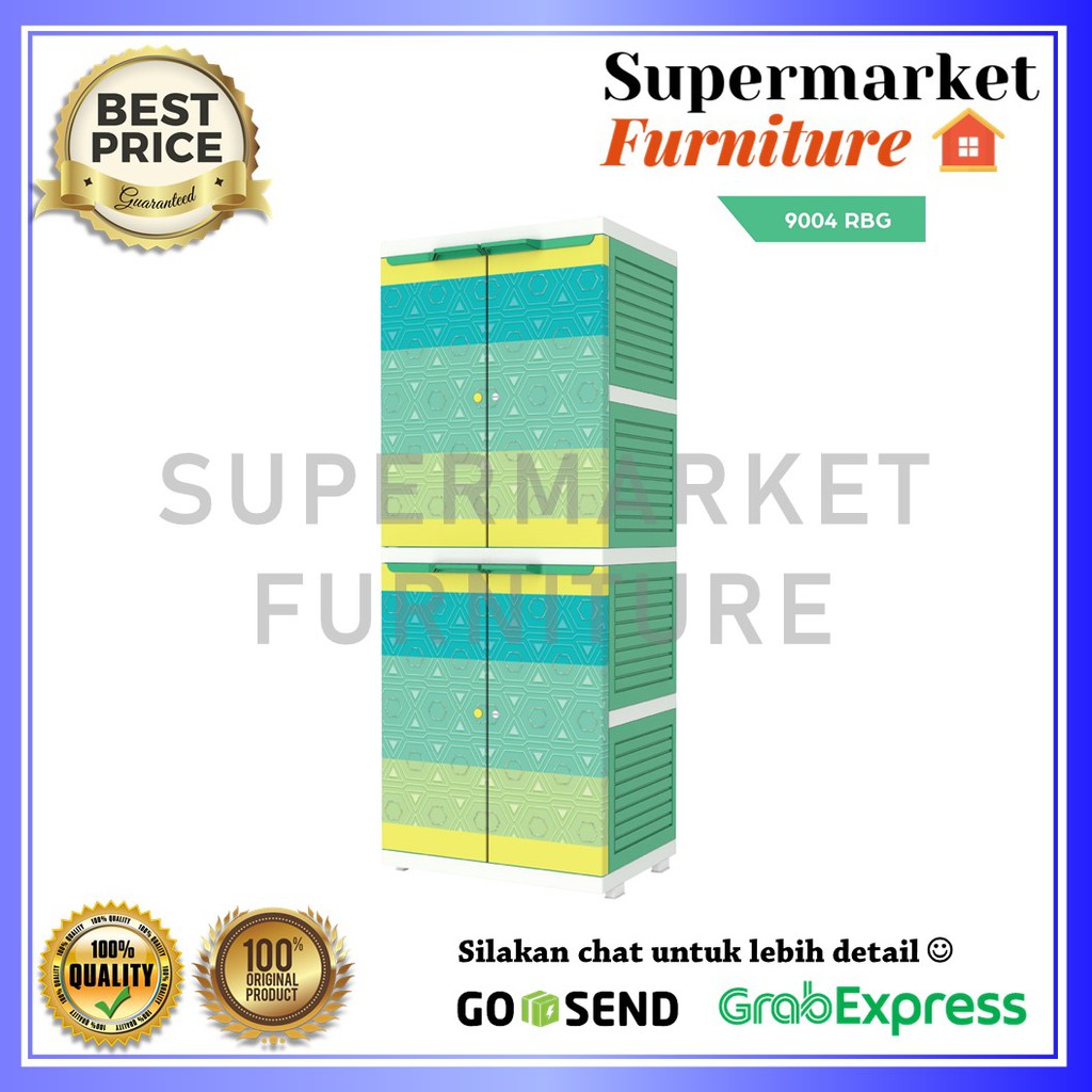 LEMARI PLASTIK NAIBA MINI / LEMARI PLASTIK MINI MSC 9004 RAINBOW TERMURAH