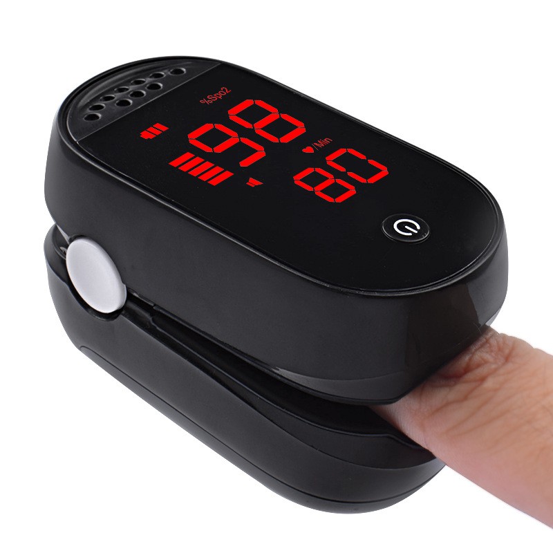 BAYAR DI TEMPAT Alat Pengukur Detak Jantung Fingertip Pulse Oximeter - Hitam