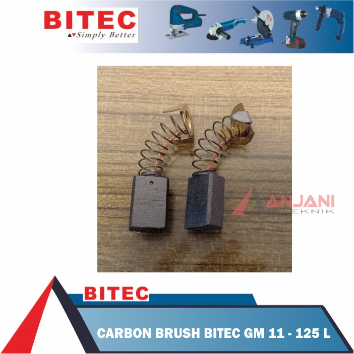 BITEC CARBON BRUSH GERINDA GM 11-125 L CARBONBRUSH GM11-125L SPUL ARANG BOSTEL BROSTEL