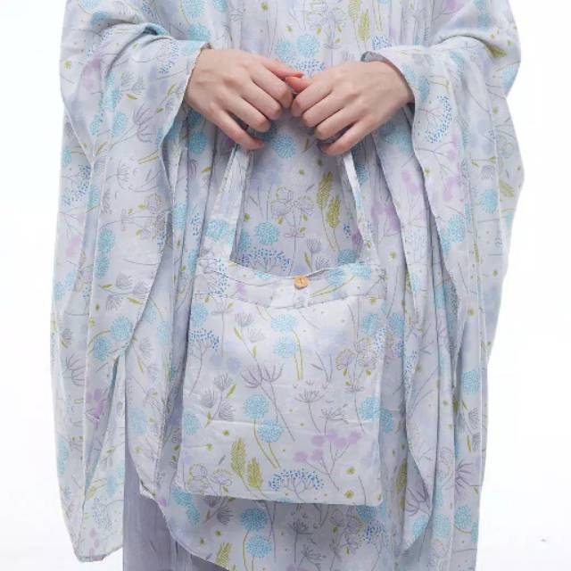 Mukena Tazbiya Flower Road Grey