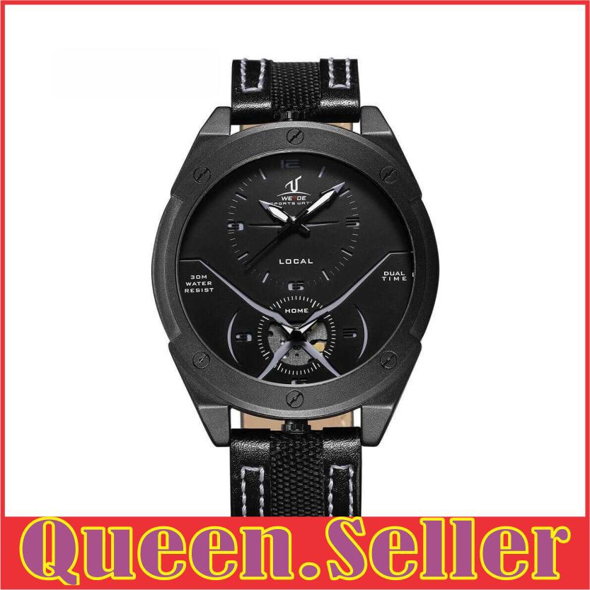 QS767 fashion pria jam tangan pria ORIGINAl Weide Jam Tangan Kulit Analog Pria - UV1703