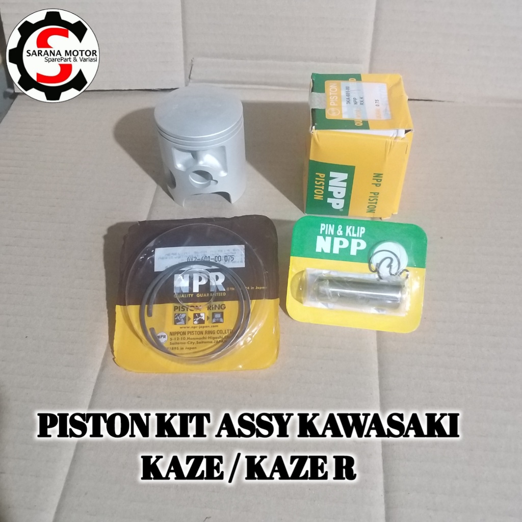 Piston Kit Piston Lengkap Piston Komplit KAWASAKI Kaze / Kaze R NPP INDOPARTS
