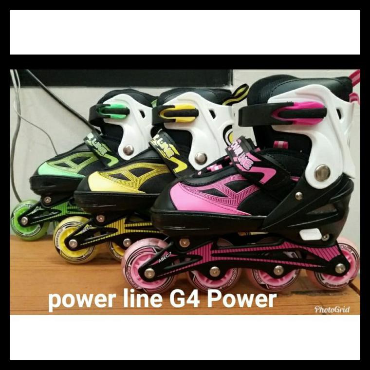 {BISA COD} SEPATU RODA / INLINE SKATE POWER MODEL JAHIT RODA KARET SEPERTI COUGAR MURAH Kode 818
