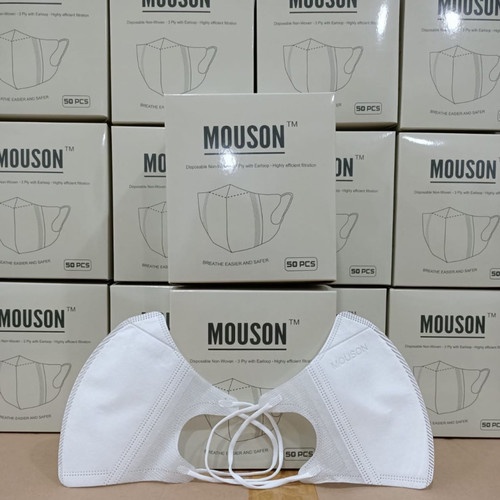 masker / masker dukbil mouson 4ply / masker medis / masker earlop / masker duckbil disposable mask / dukbill isi 50pcs