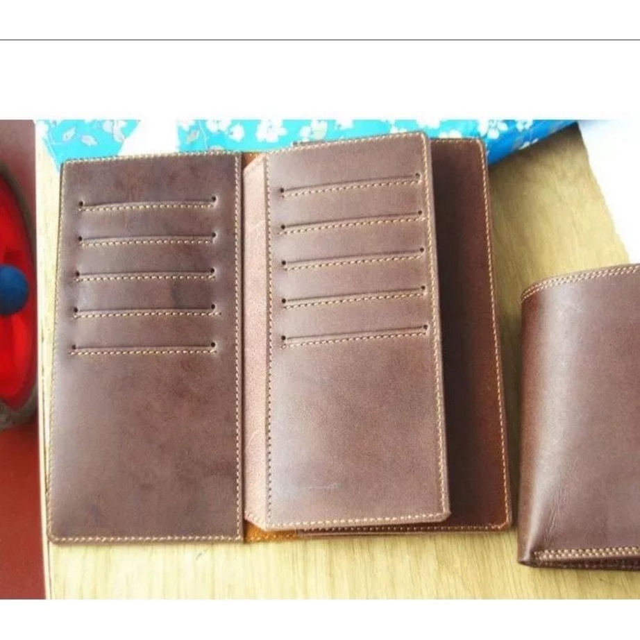 Dompet Panjang Kulit Pria / Wanita Dompet Wallet Branded Original Kulit Sapi Asli Premium